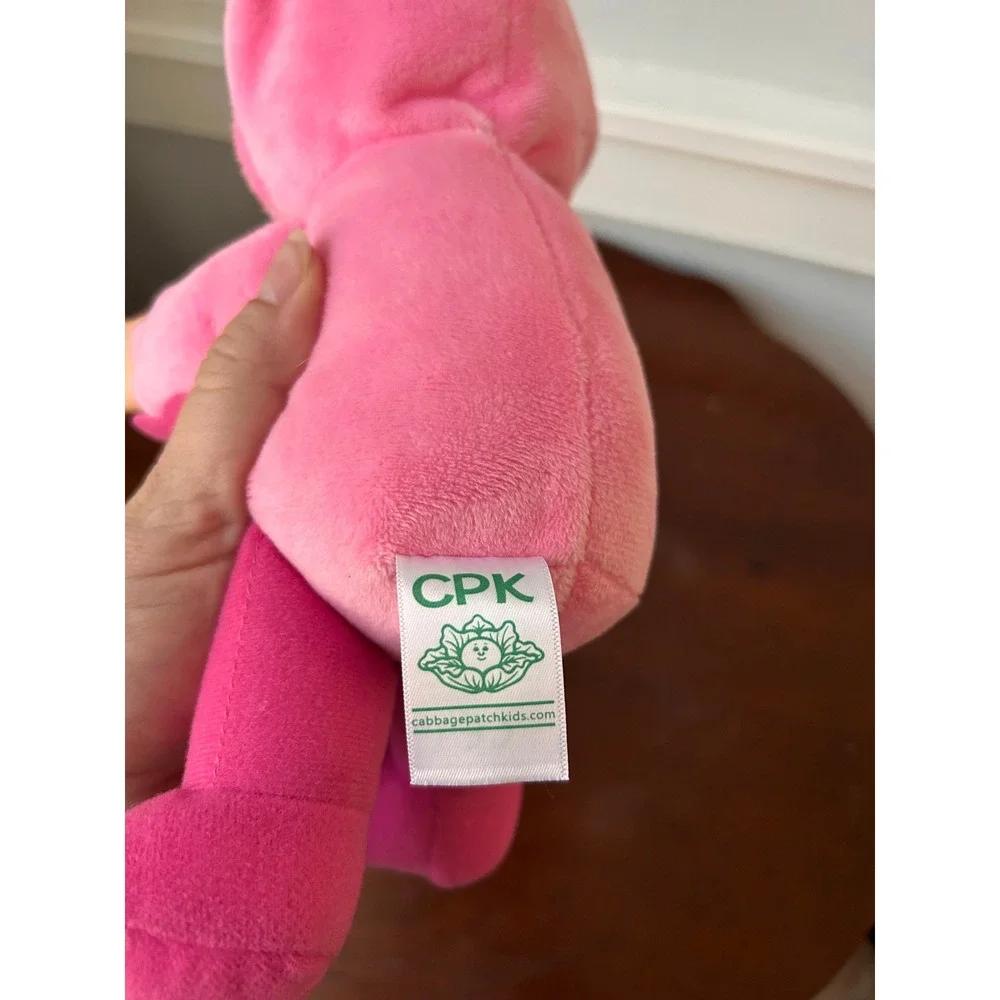Cabbage Patch Kids Cuties Pink Bird Flamingo Plush Doll Green Eyes 9 Inch